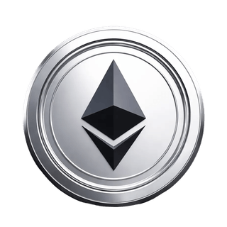 Ícone animado da criptomoeda Ethereum (ETH) em suspensão